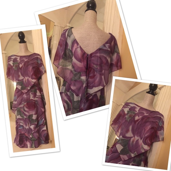 Vintage Dresses & Skirts - 1970s 50s pinup True Vintage Floral Dress XL ♥️